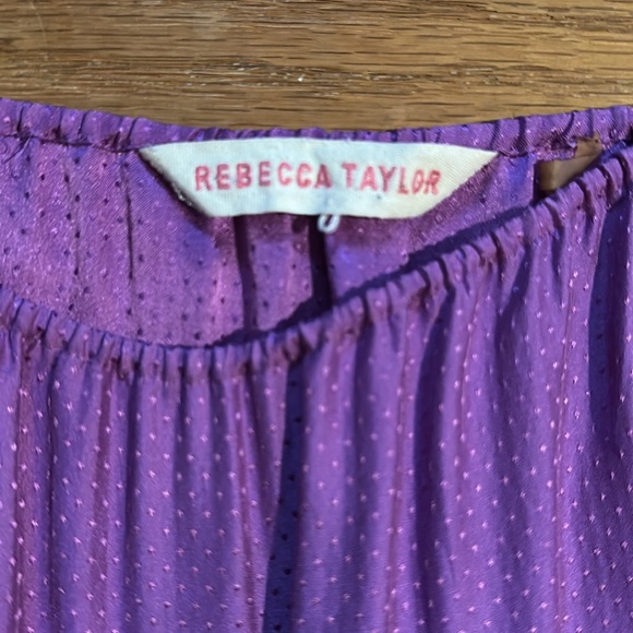 Rebecca Taylor Purple Spaghetti Strap Silk Dress - Picture 2 of 5